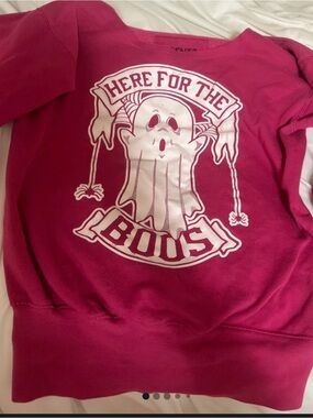 Womens  Pink 'Here for the Boos' Graphic Sweatshirt